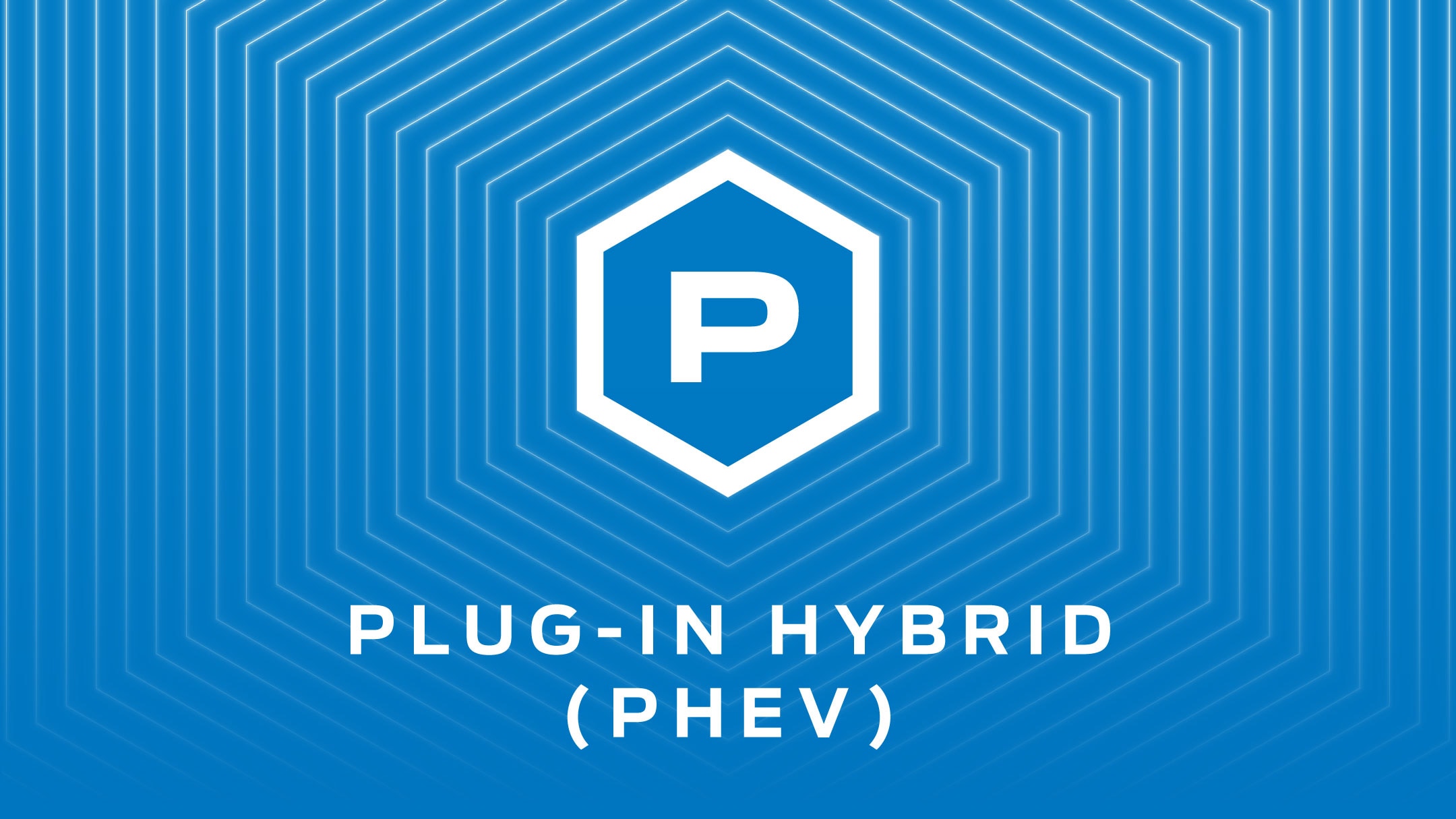 Logo van een plug-in hybride elektrisch voertuig.