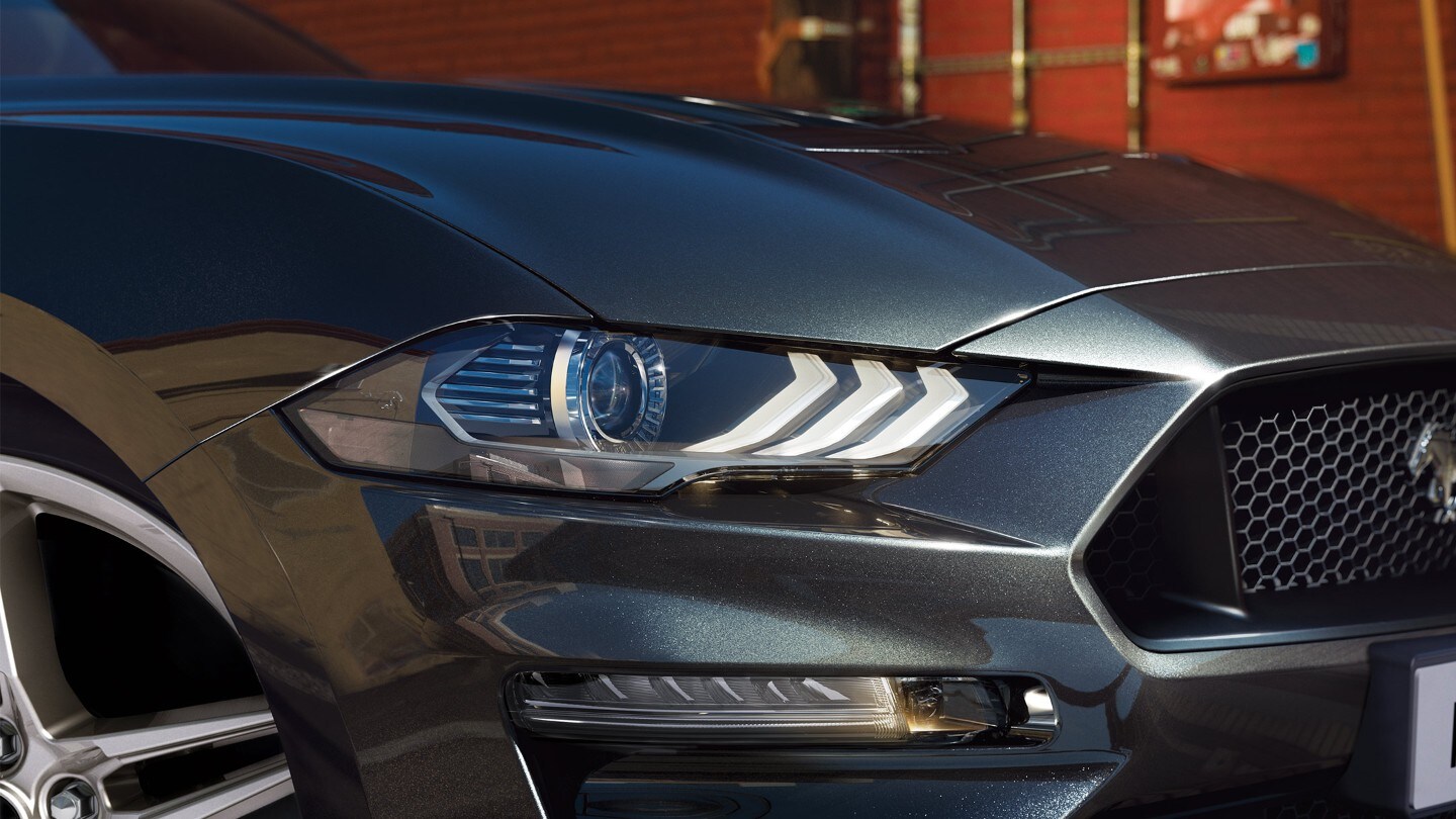 Ford Mustang LED lights close-up