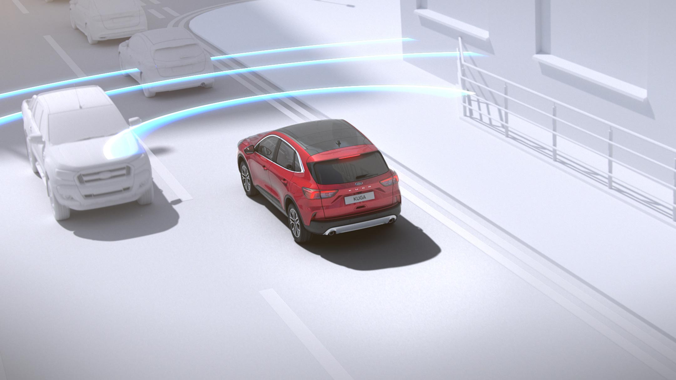 Ford Kuga demonstrating pre-collision assist