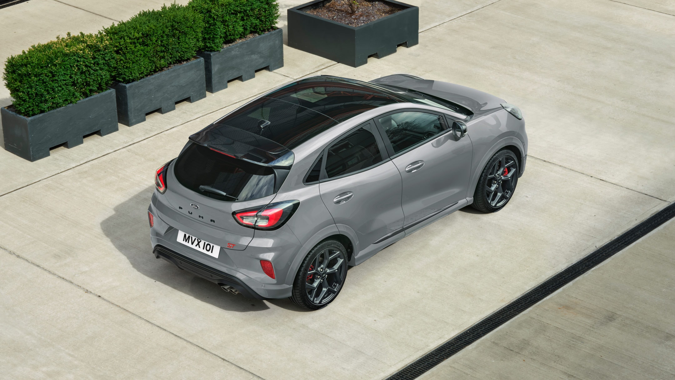 Ford Puma ST rear view from above