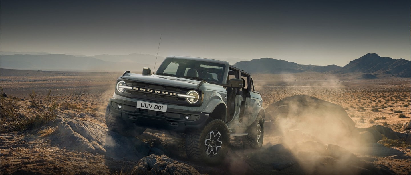 Ford Bronco driving off-road