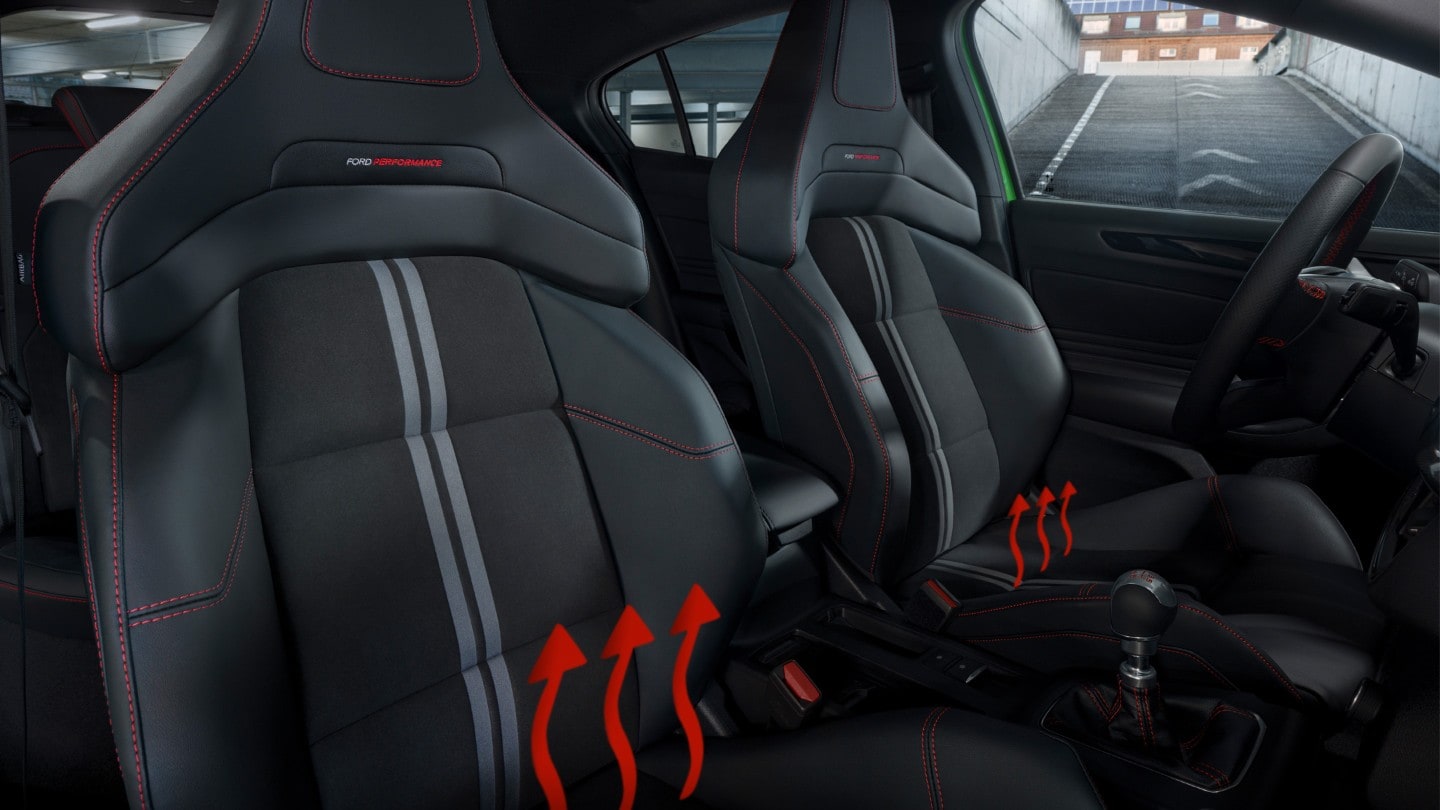 Heat rising from the front seats of a Focus ST