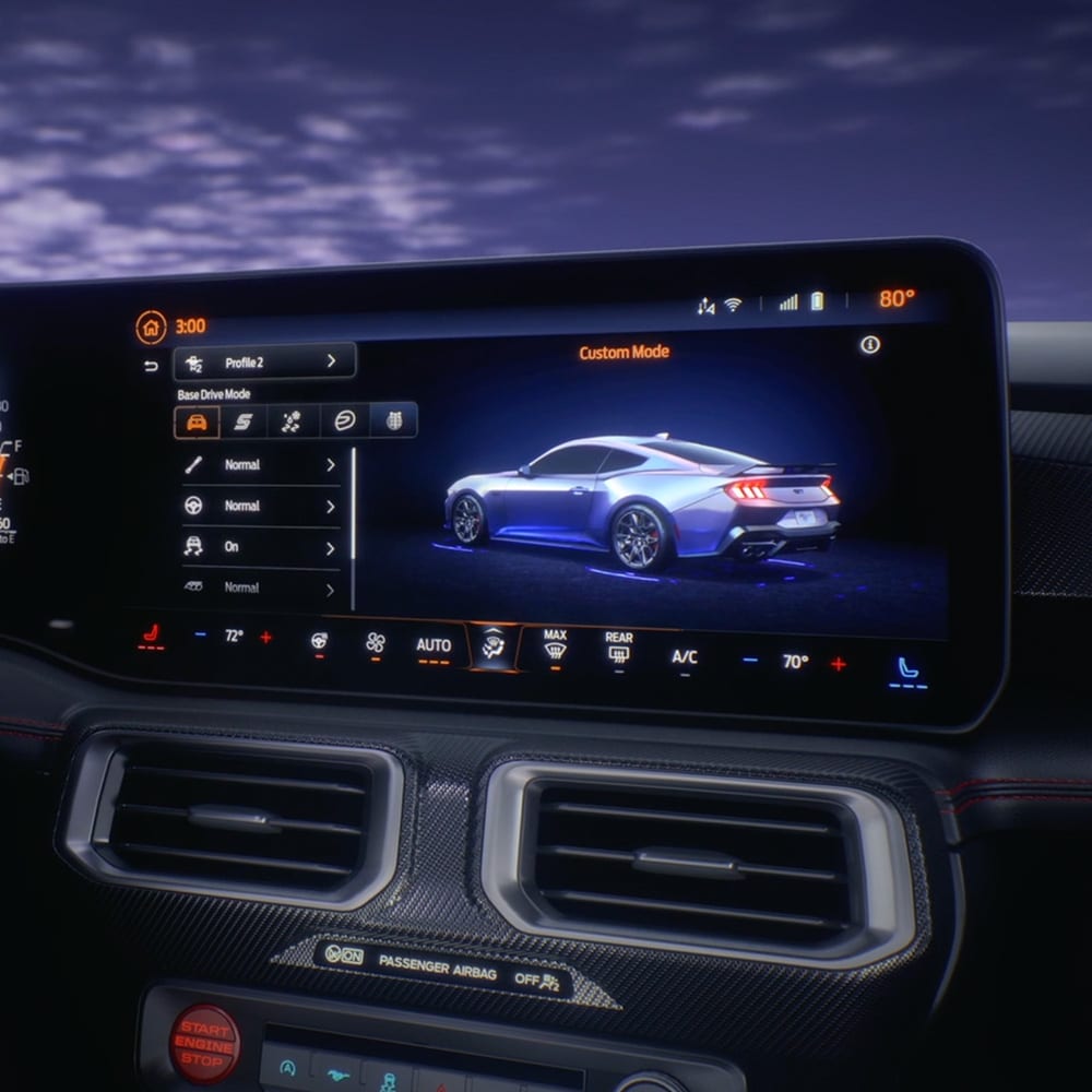 SYNC-touchscreen voor infotainment in de Ford Mustang