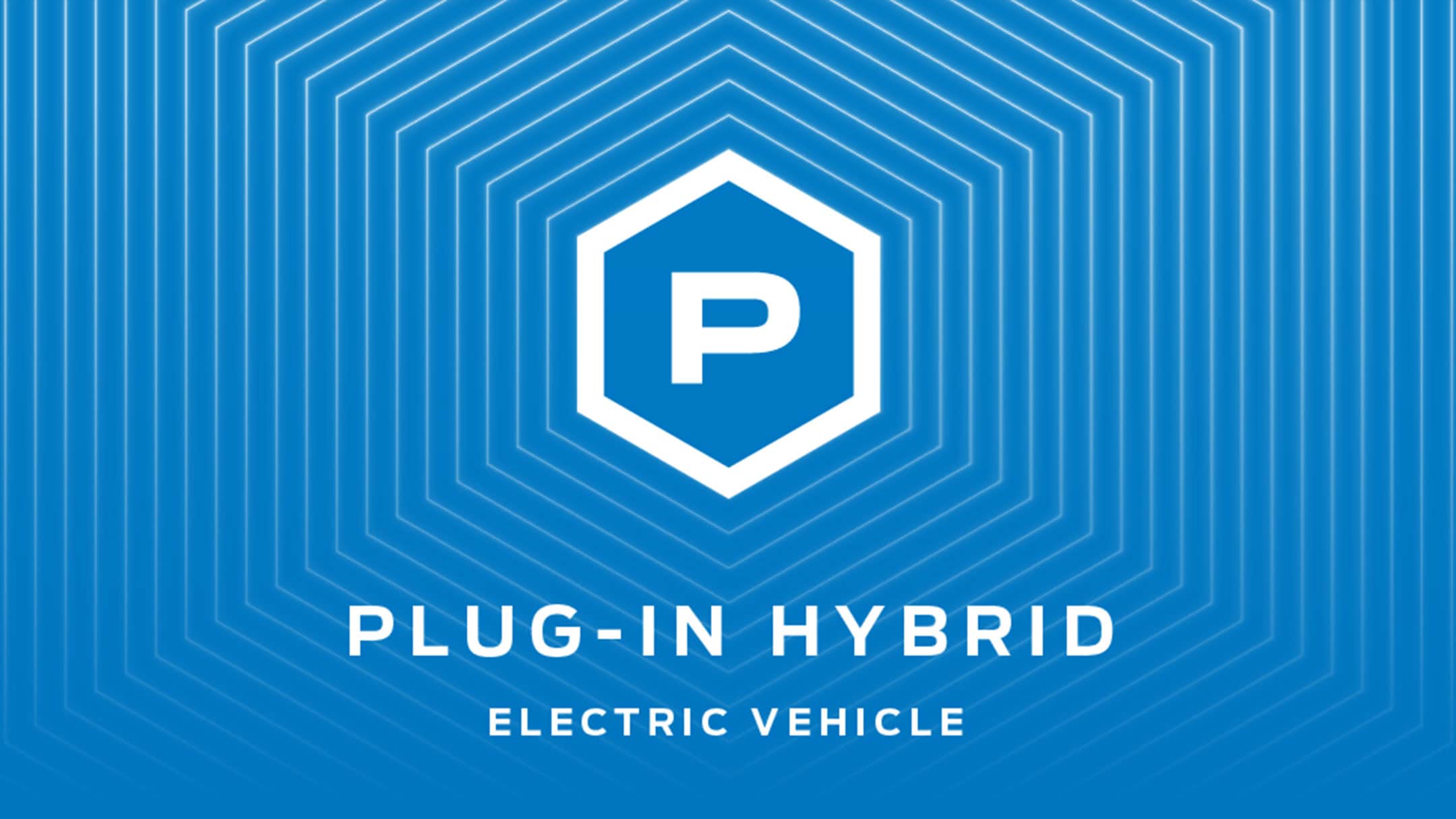 Logo van een plug-in hybride elektrisch voertuig.