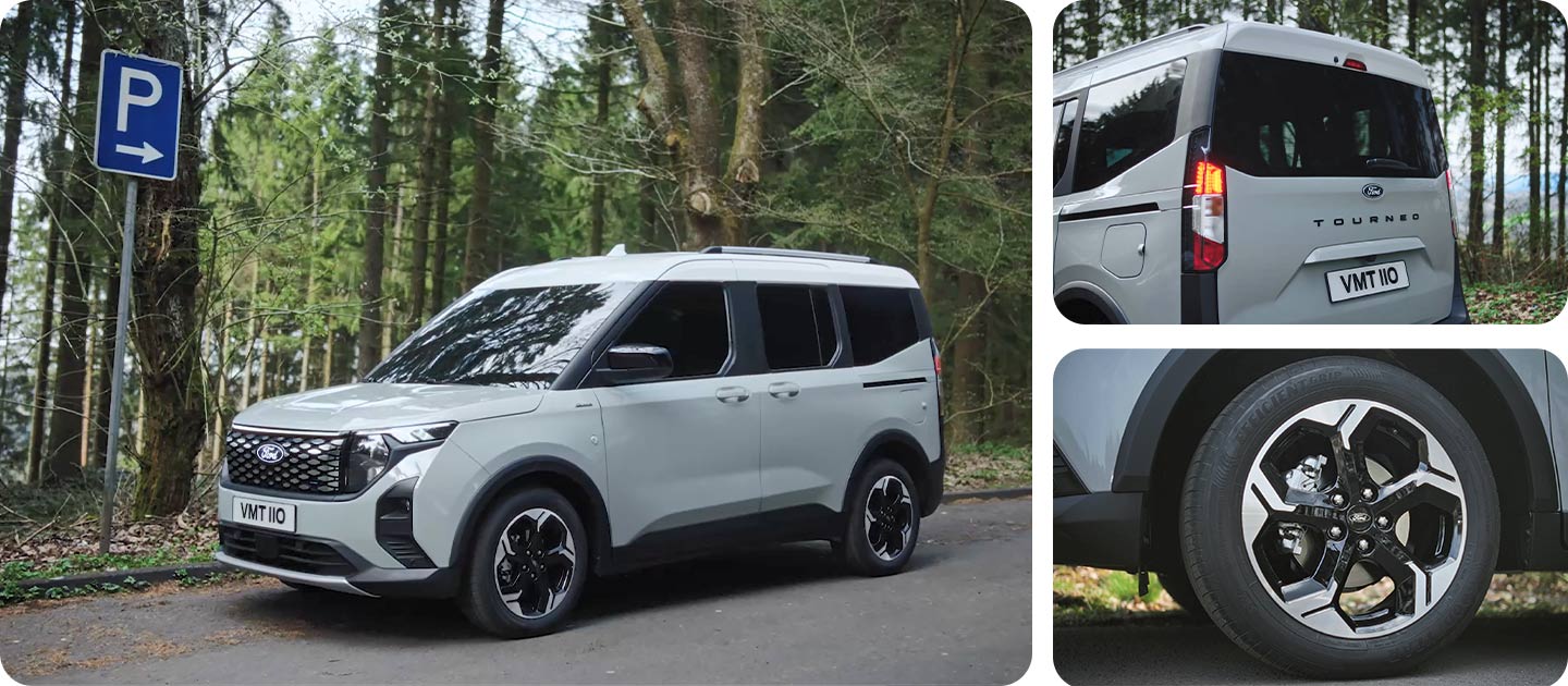 Ford E-Tourneo Courier bosweg links