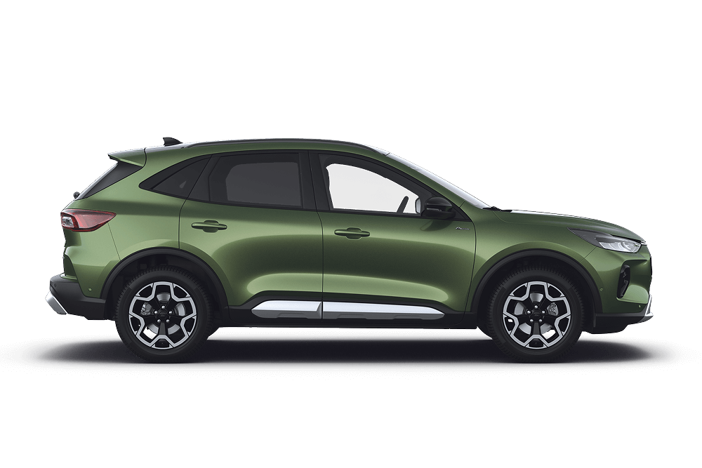 Zijaanzicht van een Ford Kuga