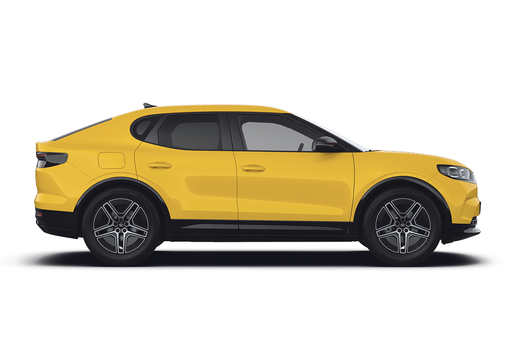 Zijaanzicht van een Ford Capri