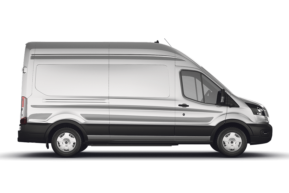 Zilveren Ford E-Transit