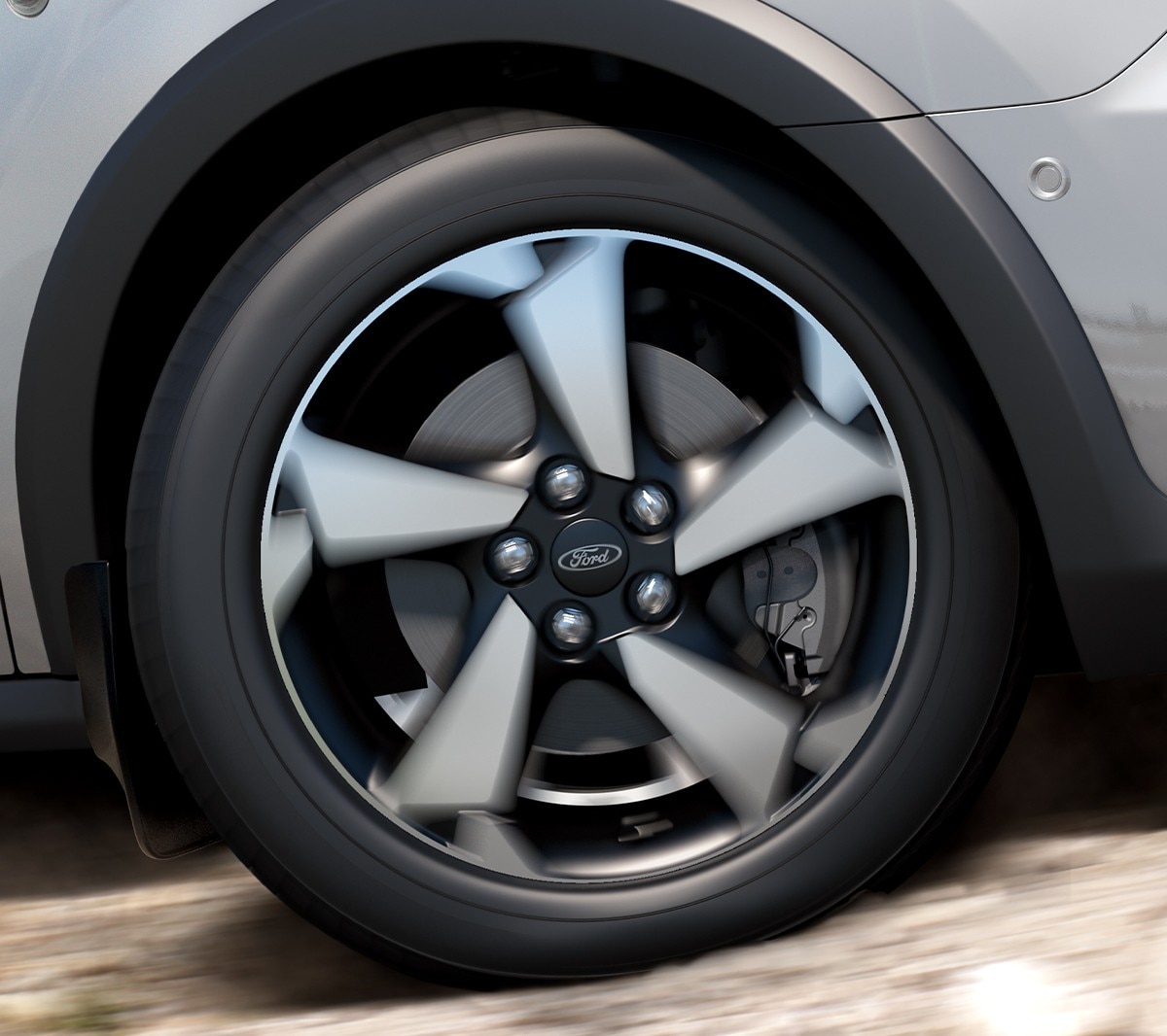 Ford Transit Connect Active alloy wheel close up