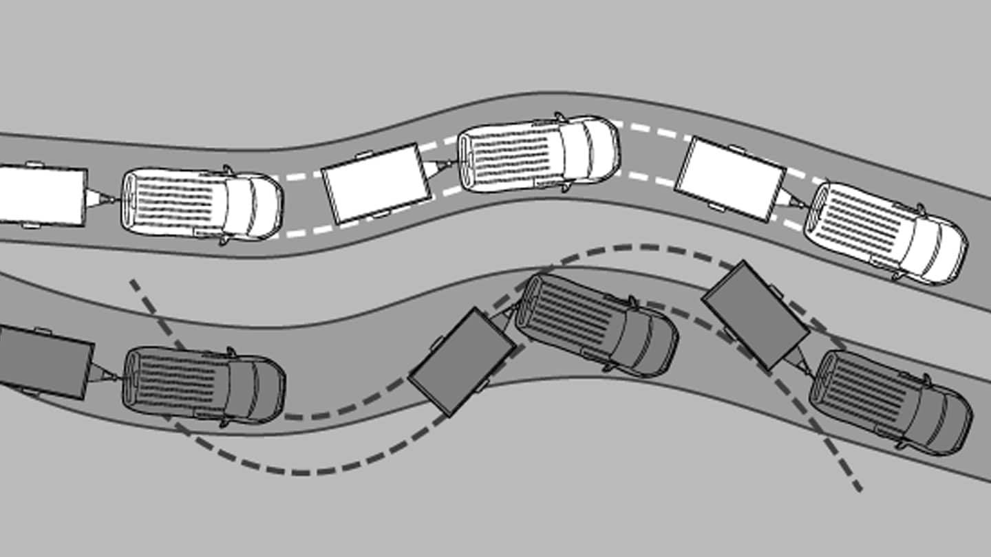 Transit Van trailer sway control animation