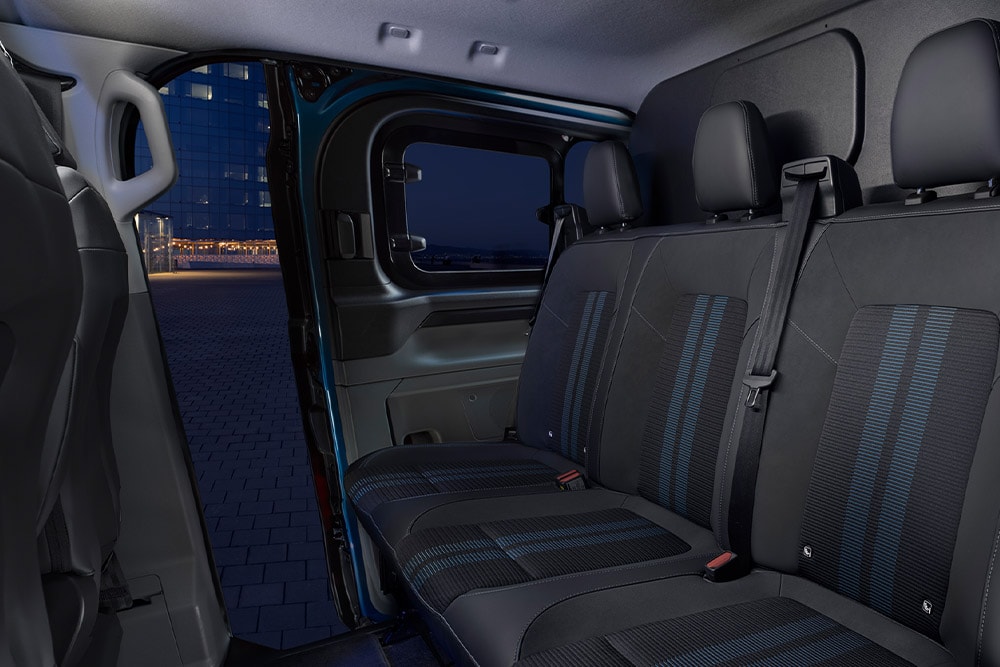 Achterzetels van een Ford Transit Custom Multi-use.