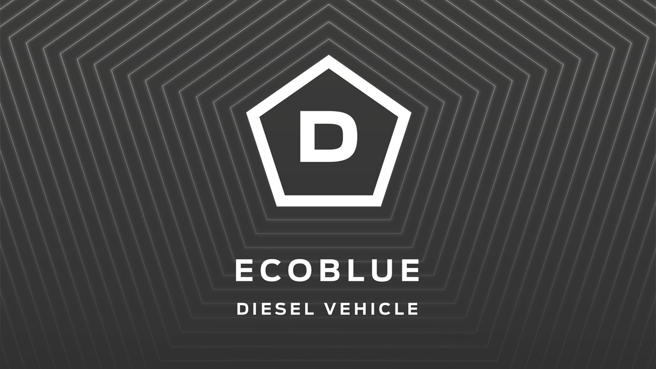 Logo van een EcoBlue dieselvoertuig