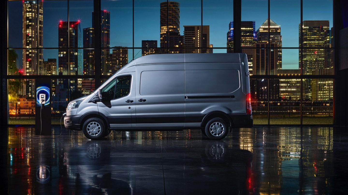 Ford E-Transit Van exterior side view