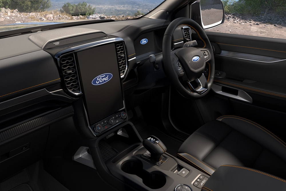 Interieur van een Ford Ranger Dubbele Cabine