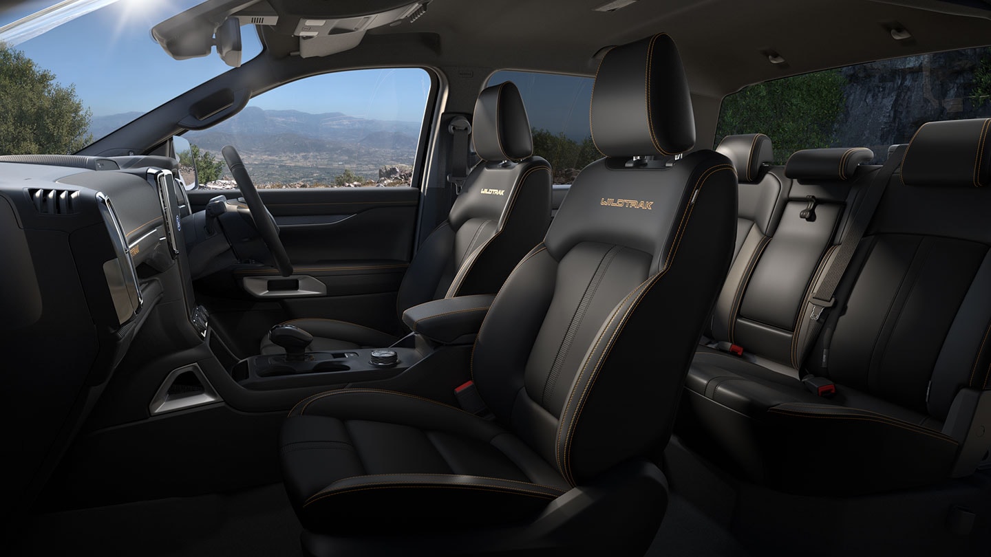 Interieur van een Ford Ranger Dubbele Cabine.