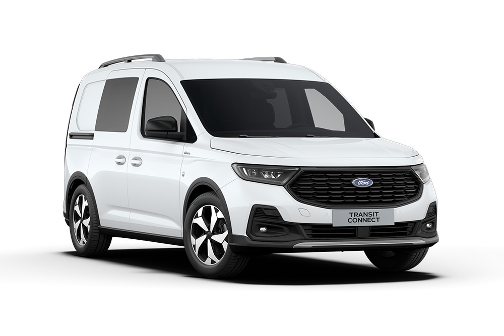 Een Ford Transit Connect Active FlexCab in witte