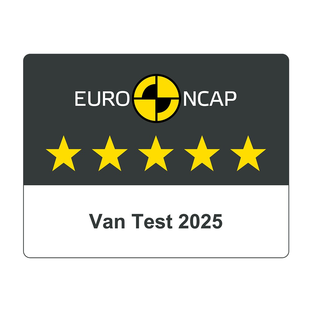 Badge met NCAP-veiligheidsbeoordeling met vijf sterren