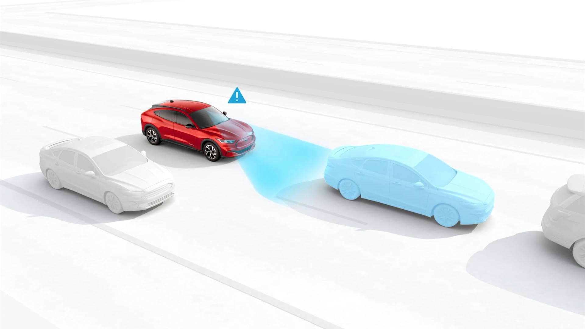 Afbeelding van het Driver Alert System op een Ford-voertuig.