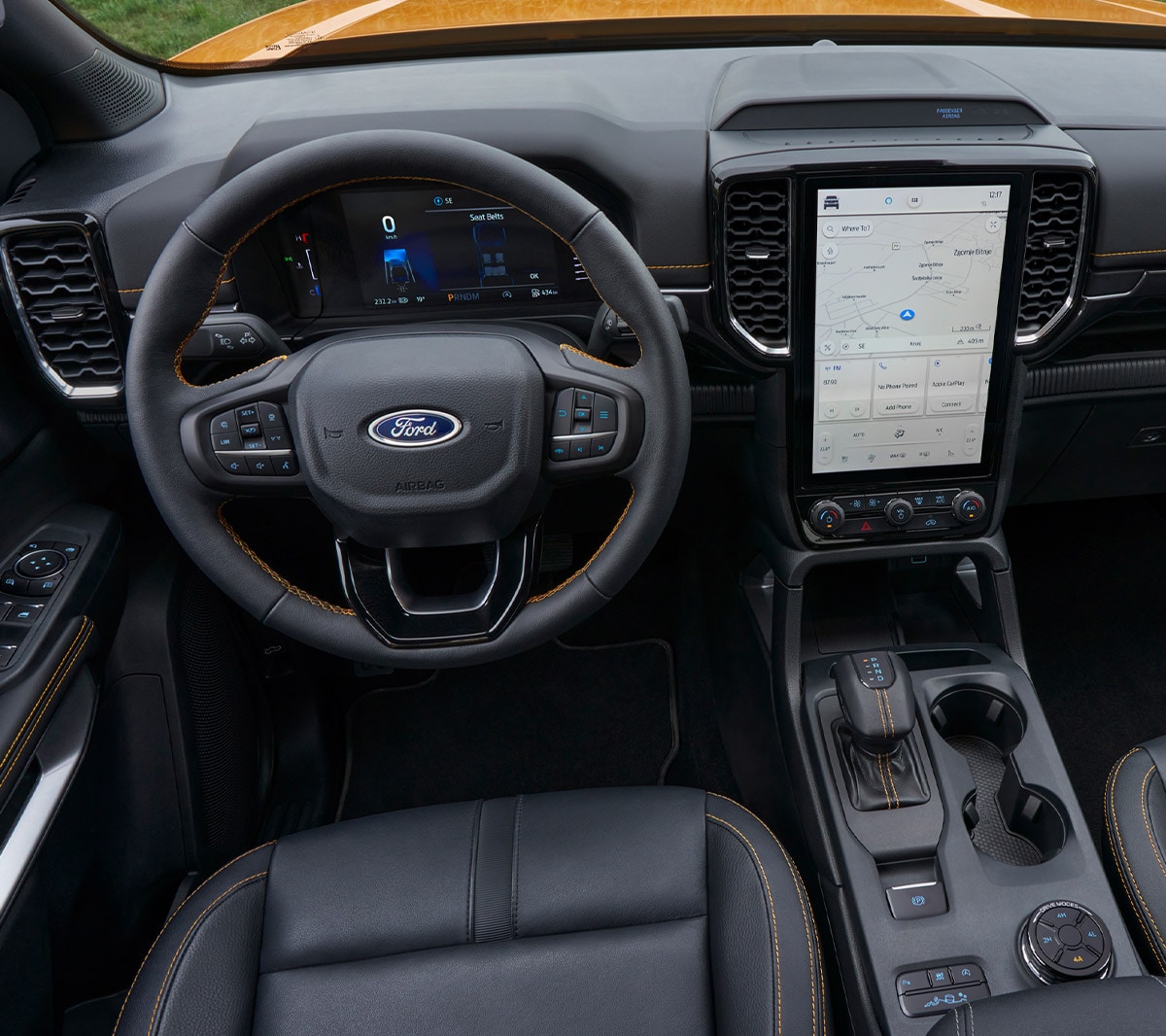 All-New Ford Ranger Wildtrak interior dash view
