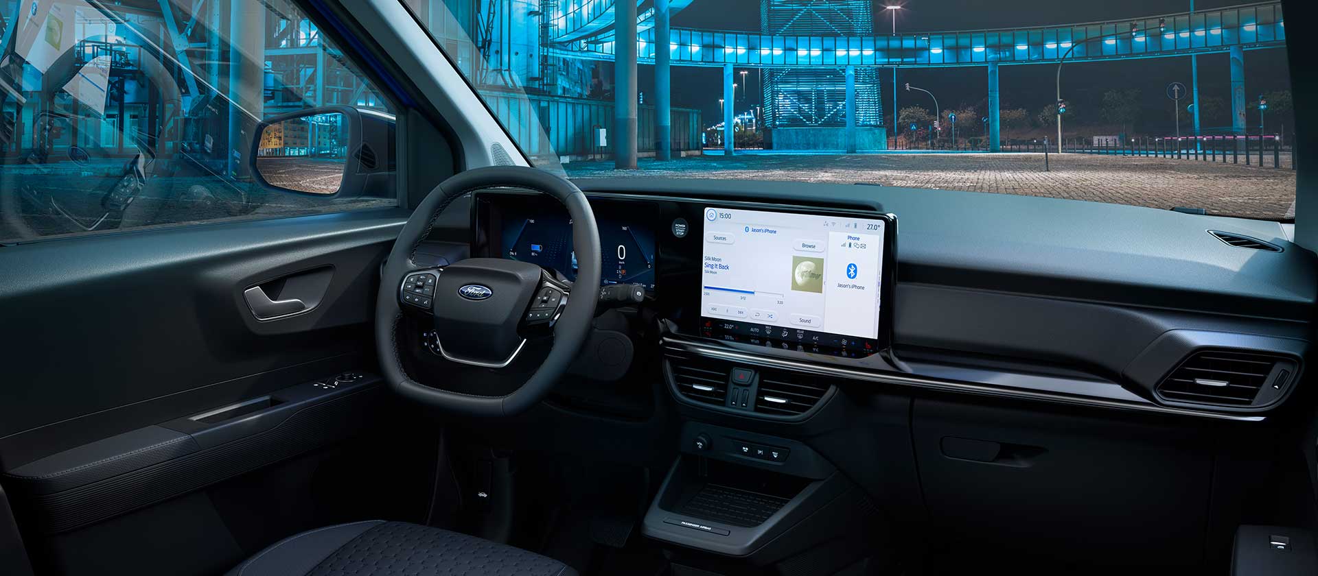 Ford E-Transit Courier interieur nachtzicht