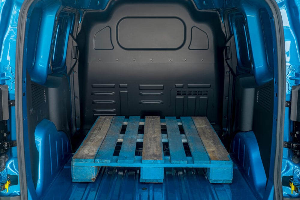 Ford E-Transit Courier bagageruimte achteraan