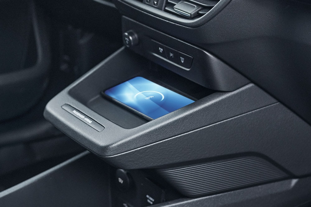 Ford E-Transit Courier centrale oplaadpad