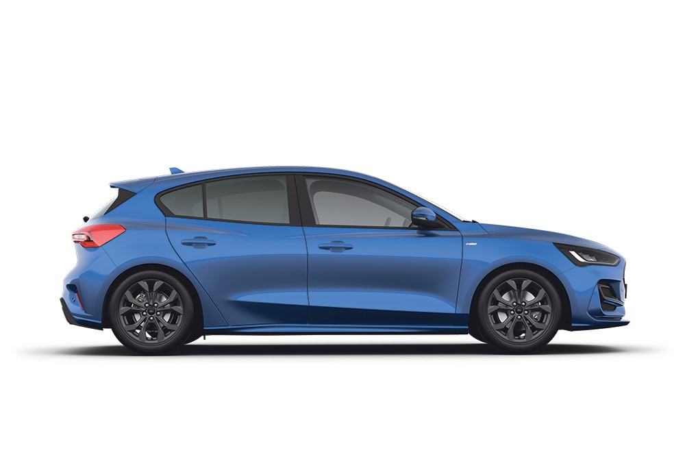 Blauwe Ford Focus